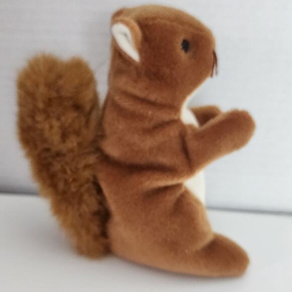 Ty Beanie Baby Nuts the Squirrell 1996 Style 4114 Brown Plush Toy NWT Vintage - Picture 4 of 12